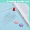 16 Pcs Big Eye Beading Needles 4 Sizes Beading Needles, Seed Beads Needles Open Beading Embroidery Needles with Threader for Jewelry Making